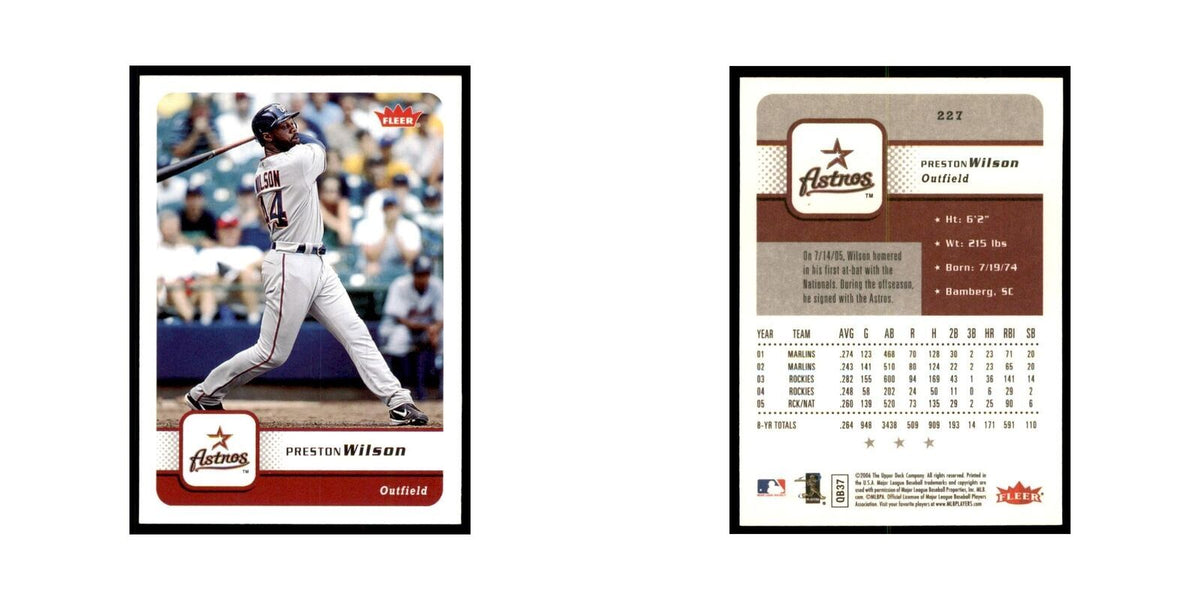 2006 Fleer Preston Wilson Baseball Cards #227