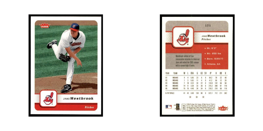 2006 Fleer Jake Westbrook Baseball Cards #171