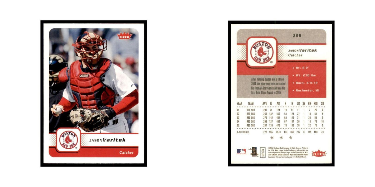 2006 Fleer Jason Varitek Baseball Cards #299