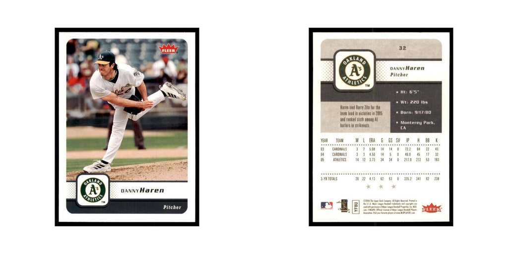 2006 Fleer Dan Haren Baseball Cards #32
