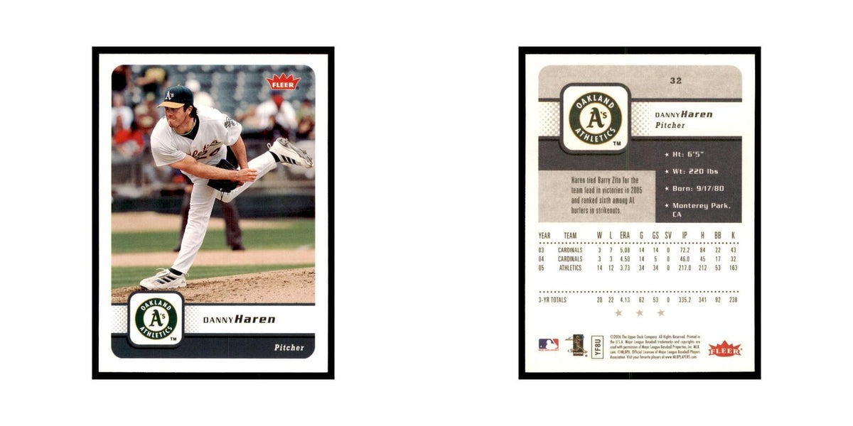 2006 Fleer Dan Haren Baseball Cards #32