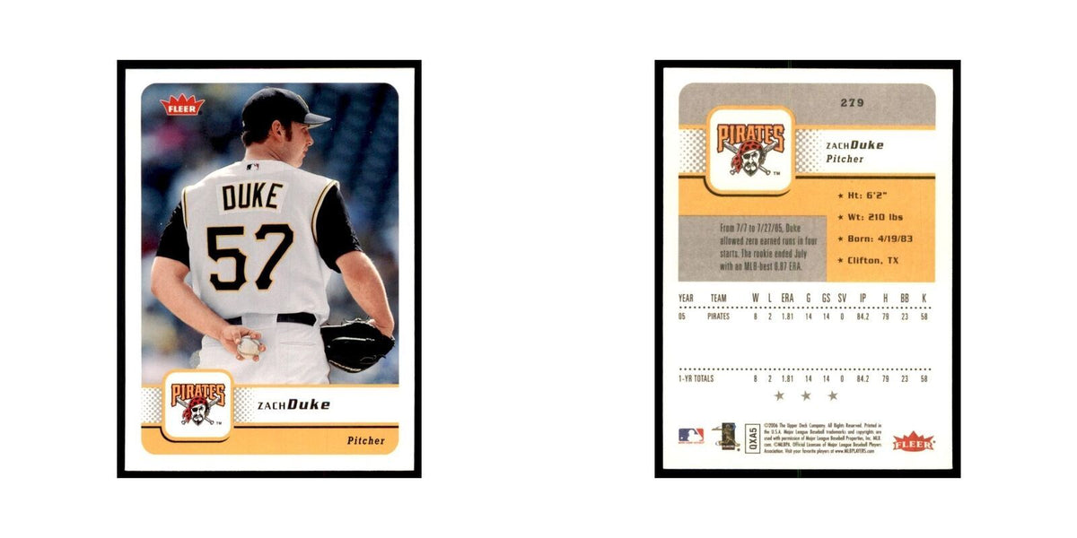 2006 Fleer Zach Duke Baseball Cards #279