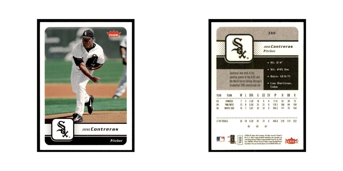 2006 Fleer Jose Contreras Baseball Cards #380