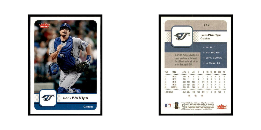 2006 Fleer Jason Phillips Baseball Cards #143