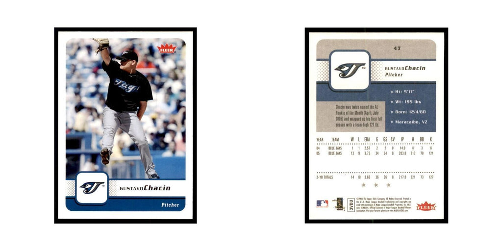 2006 Fleer Gustavo Chacin Baseball Cards #47