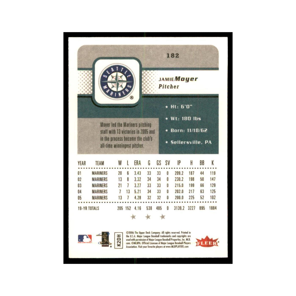 2006 Fleer Jamie Moyer Baseball Cards #182