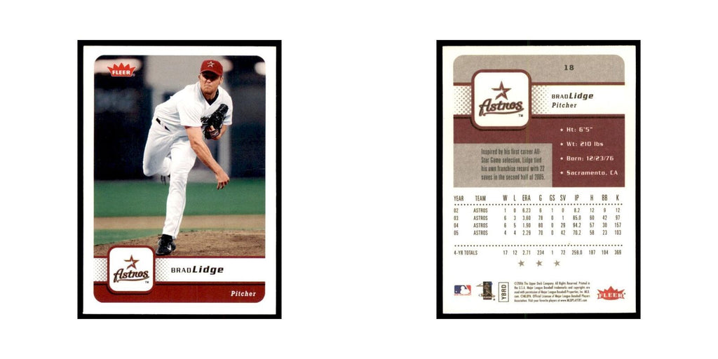 2006 Fleer Brad Lidge Baseball Cards #18