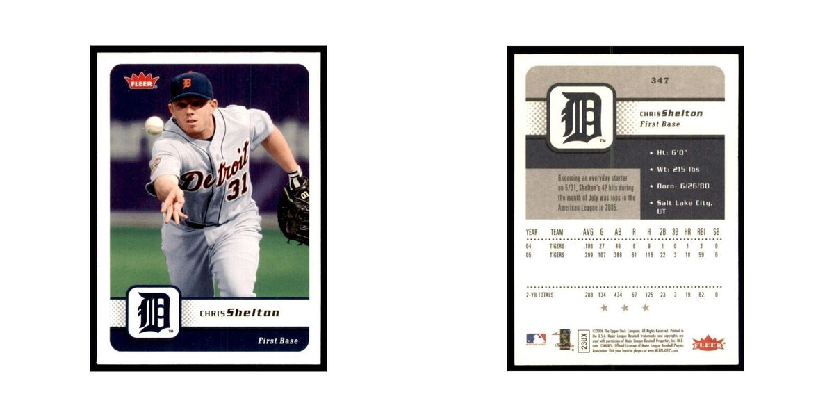 2006 Fleer Chris Shelton Baseball Cards #347