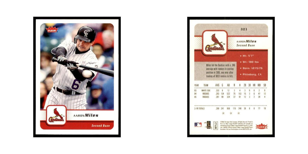 2006 Fleer Aaron Miles Baseball Cards #321