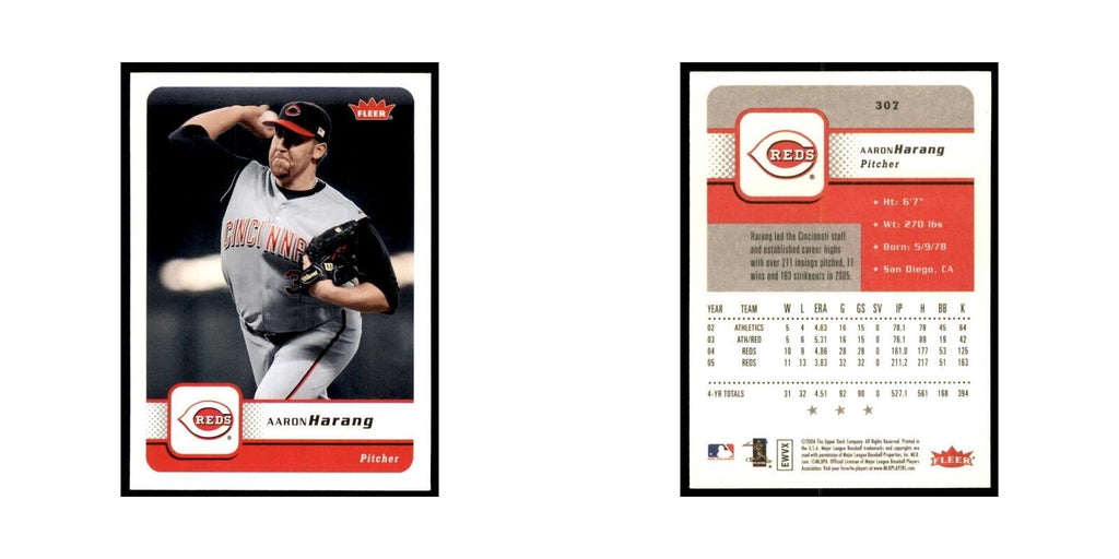 2006 Fleer Aaron Harang Baseball Cards #307