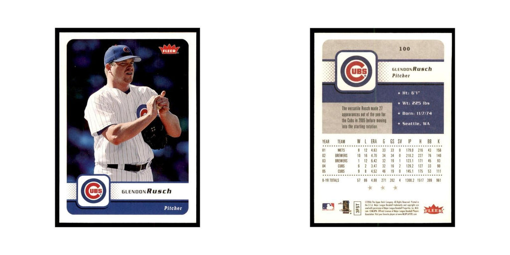 2006 Fleer Glendon Rusch Baseball Cards #100