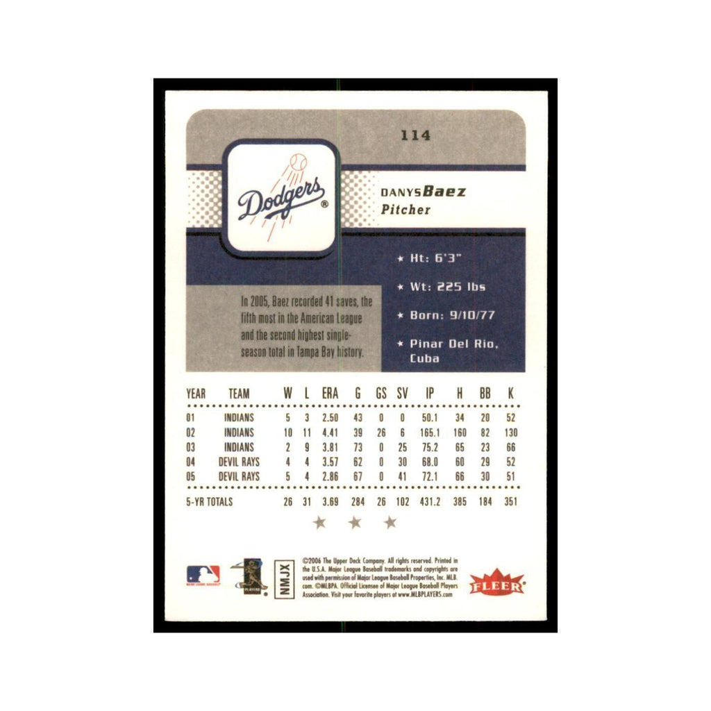 2006 Fleer Danys Baez Baseball Cards #114