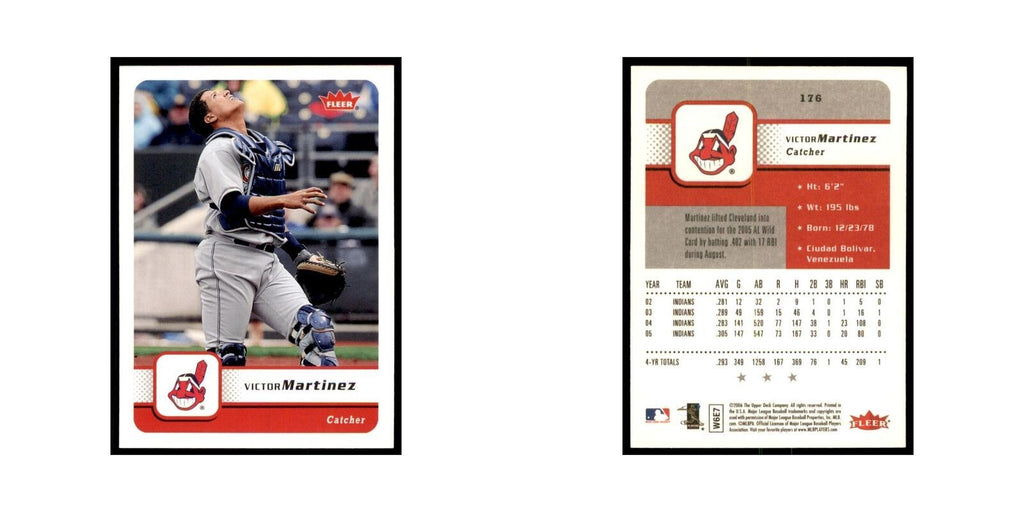 2006 Fleer Victor Martinez Baseball Cards #176