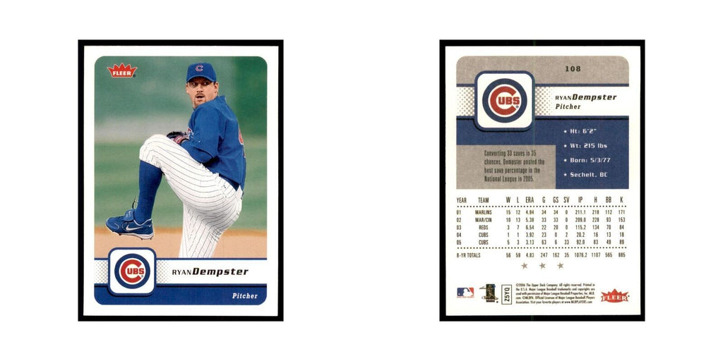 2006 Fleer Ryan Dempster Baseball Cards #108