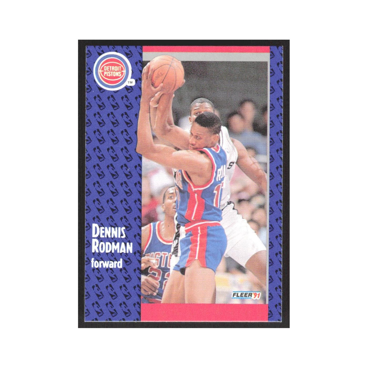 1991 Fleer Dennis Rodman Pistons #63