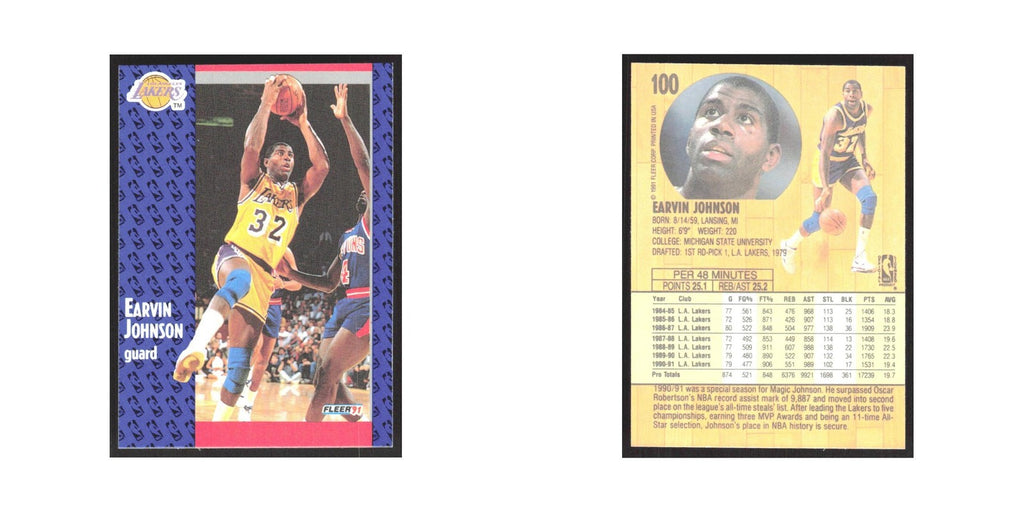 1991 Fleer Pro-Visions Earvin Johnson Lakers #6