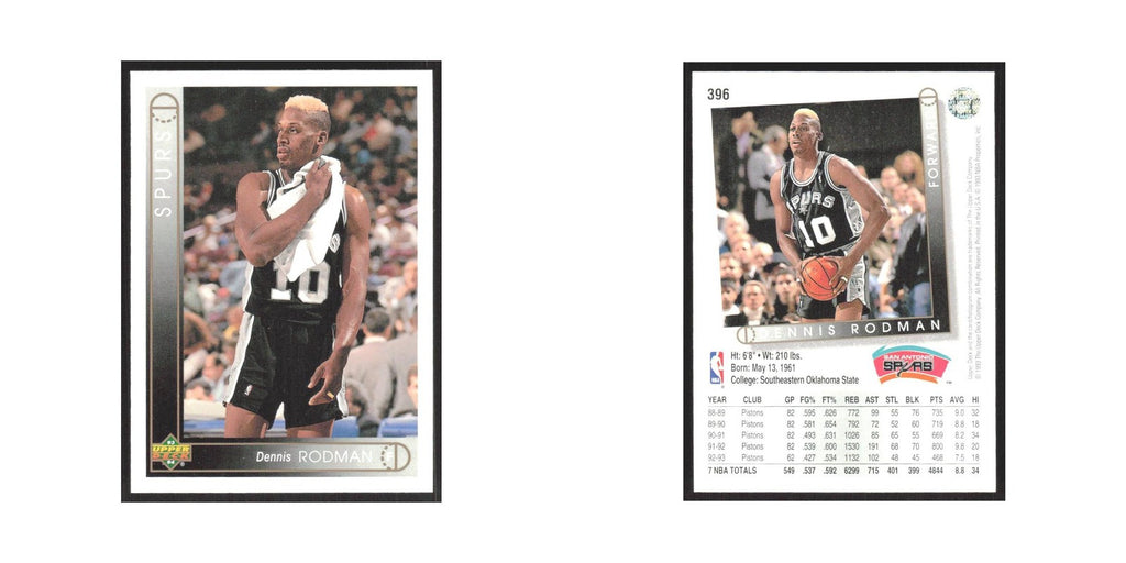 1993 Upper Deck Dennis Rodman Spurs #396