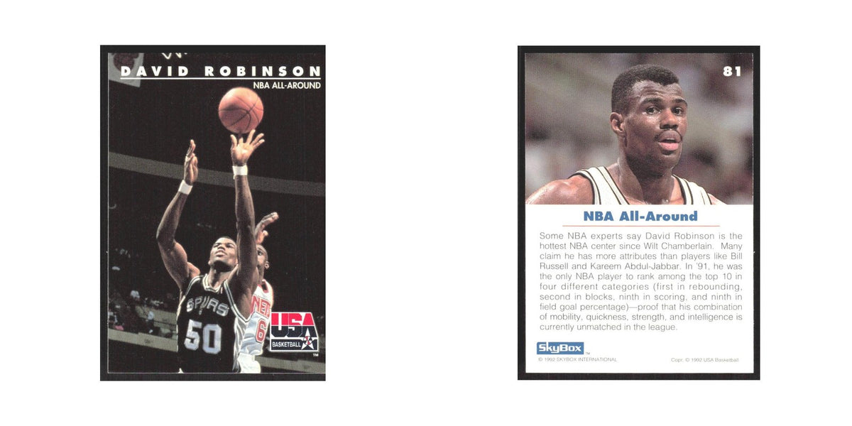1992 SkyBox USA David Robinson Spurs #81