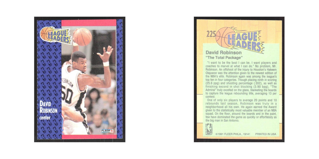 1991 Fleer David Robinson Spurs #225