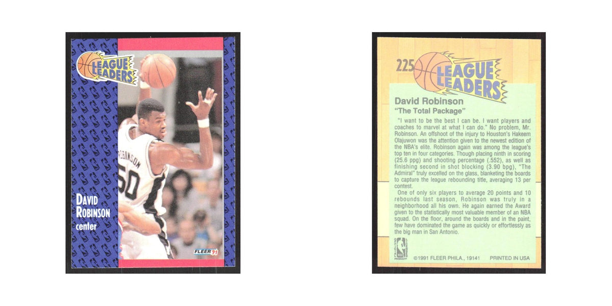 1991 Fleer David Robinson Spurs #225