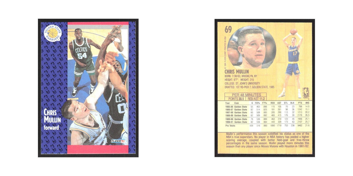 1991 Fleer Chris Mullin Golden State Warriors #69