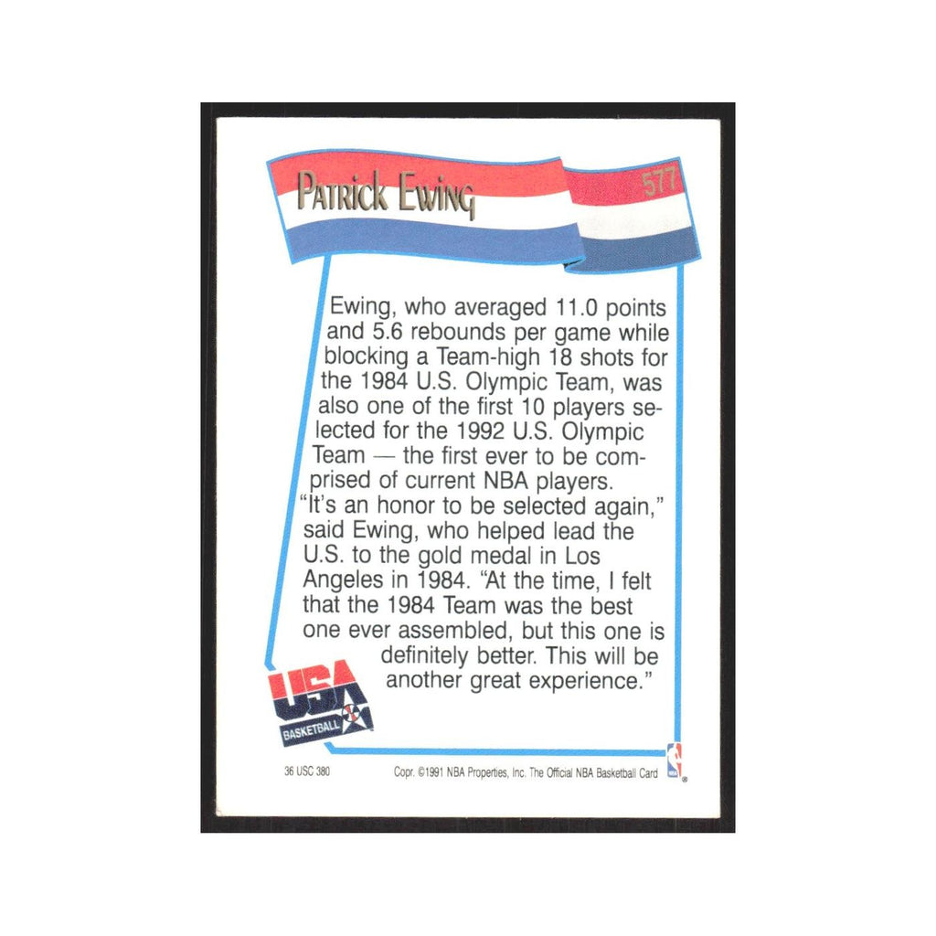 1991 Hoops Patrick Ewing USA #577
