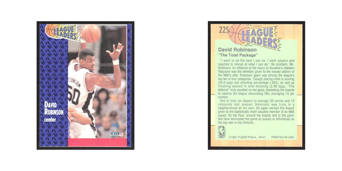 1991 Fleer David Robinson Spurs #225