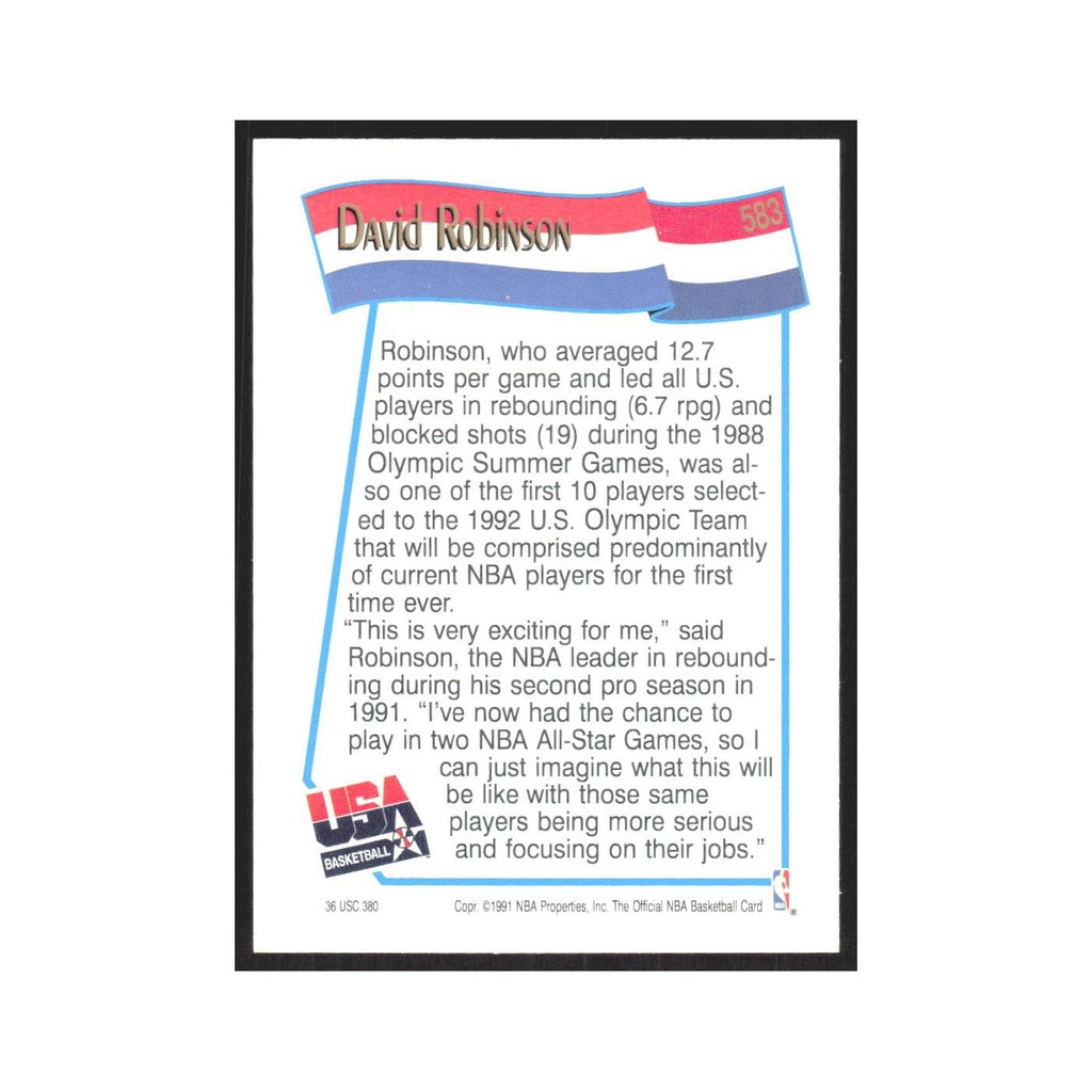 1991 Hoops David Robinson USA #583