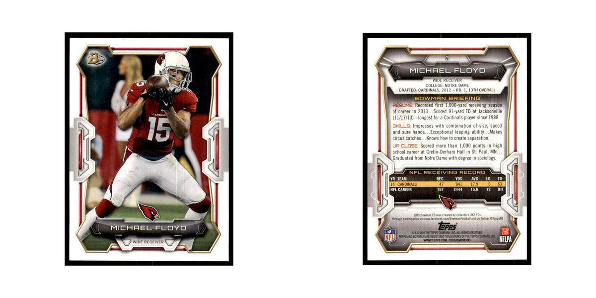 2015 Bowman Michael Floyd Football Cards #3