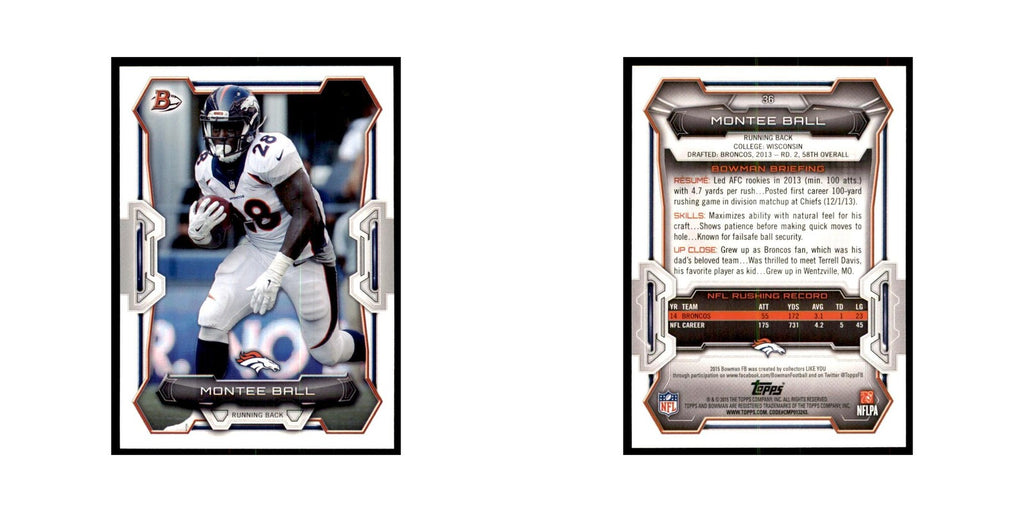 2015 Bowman Montee Ball Football Cards #36