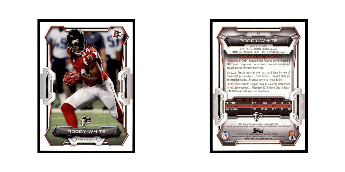 2015 Bowman Roddy White Football Cards #6