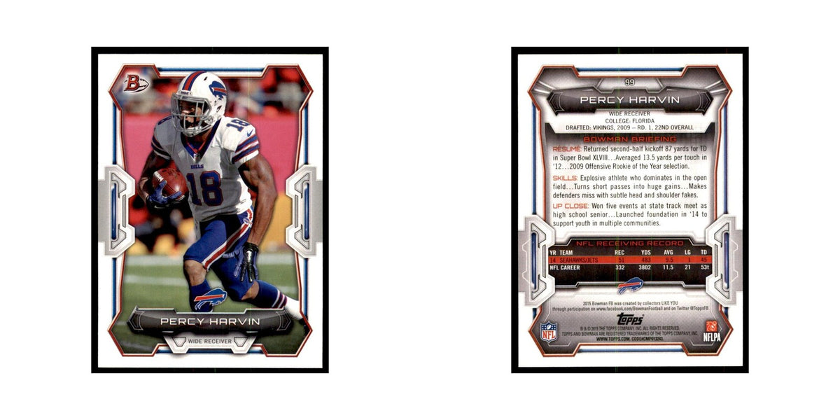 2015 Bowman Percy Harvin Football Cards #99