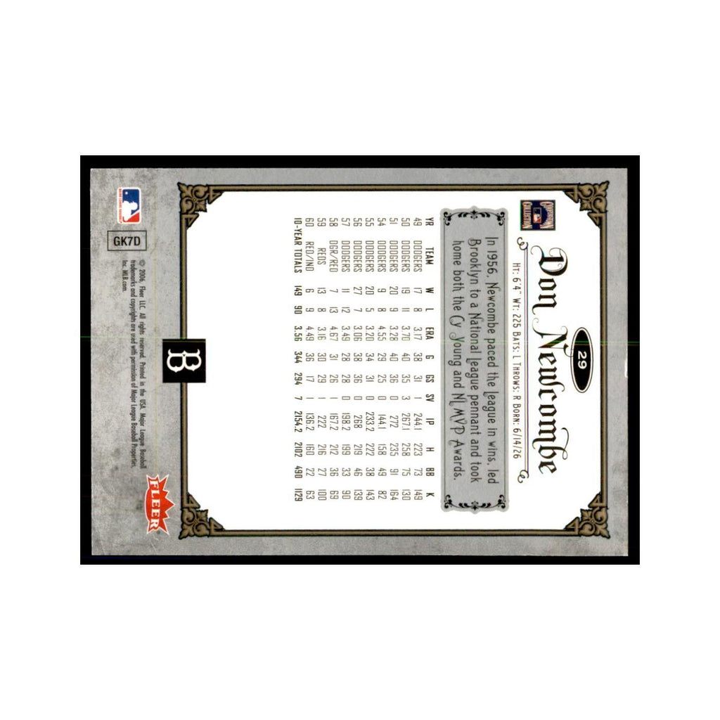2006 Fleer Greats of the Game Don Newcombe Baseball Cards #29