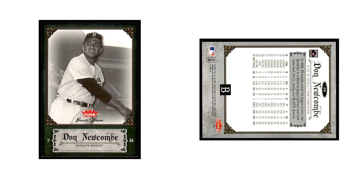 2006 Fleer Greats of the Game Don Newcombe Baseball Cards #29
