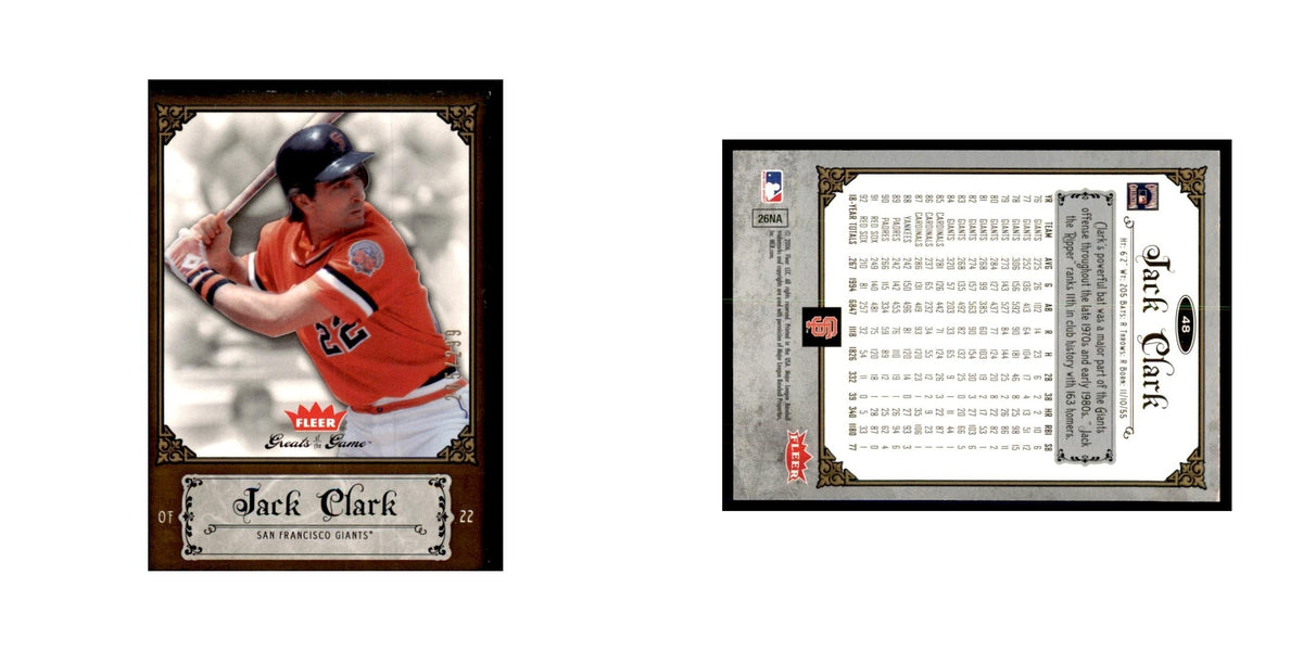 2006 Fleer Greats of the Game Jack Clark Baseball Cards #48