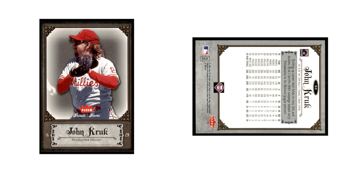 2006 Fleer Greats of the Game John Kruk Baseball Cards #53