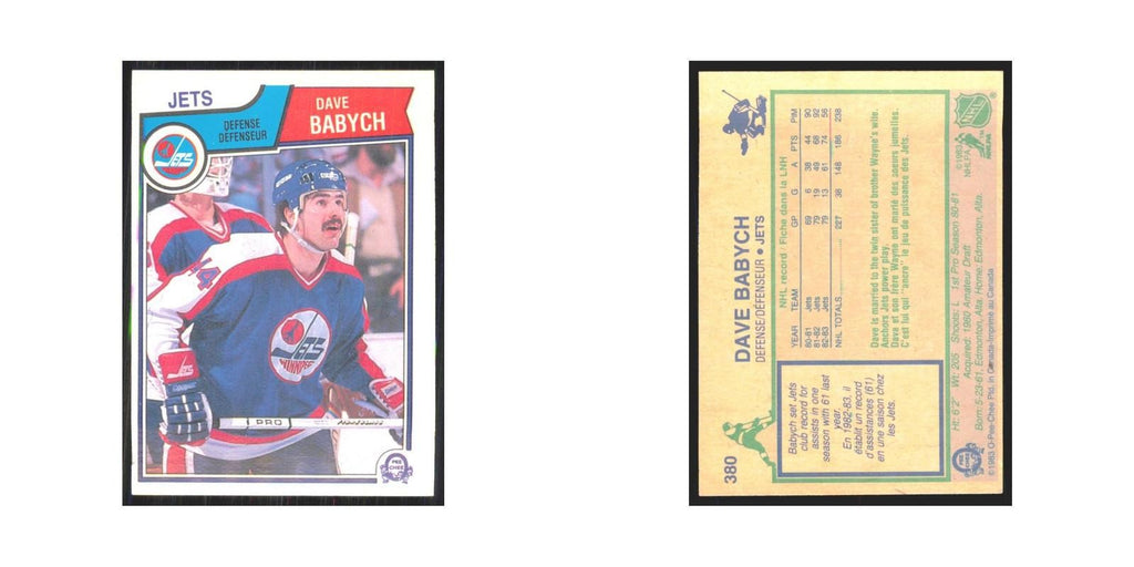 1983 O-Pee-Chee Dave Babych Winnipeg Jets #380