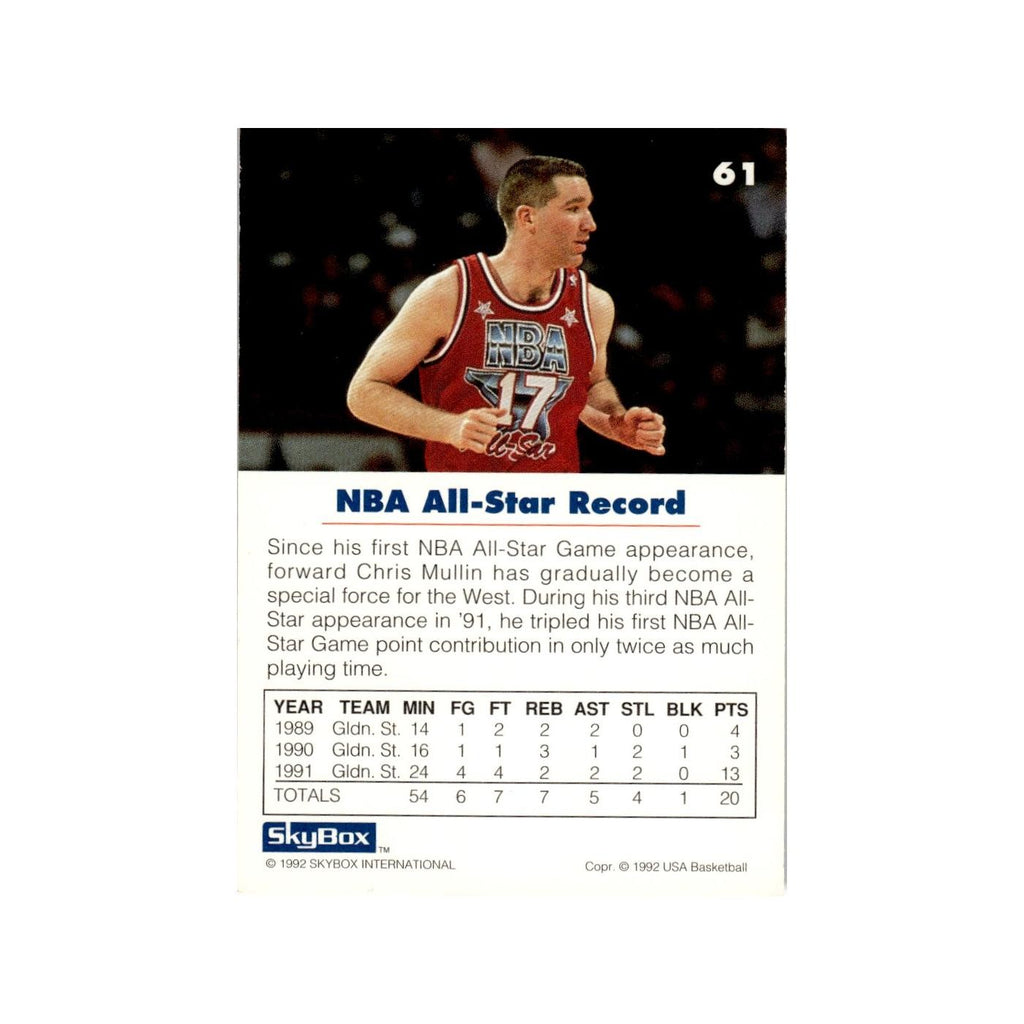 1992 SkyBox USA Chris Mullin Golden State Warriors #61