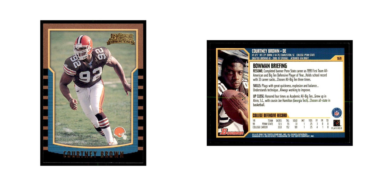 2000 Bowman Courtney Brown RC Football Cards #169