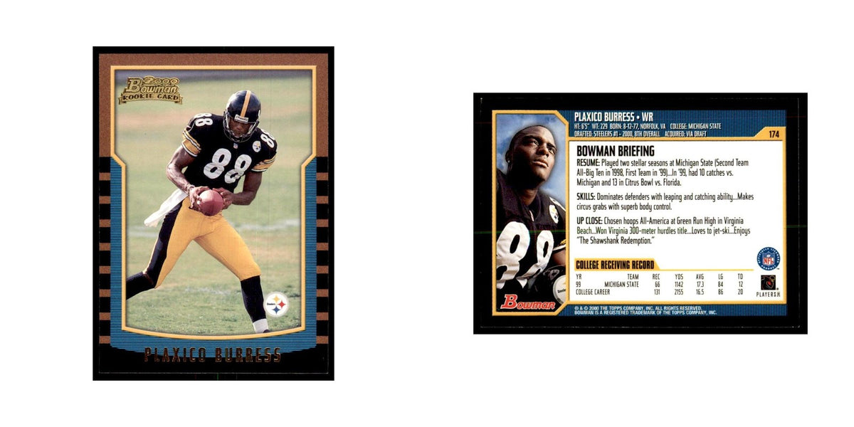 2000 Bowman Plaxico Burress RC Football Cards #174