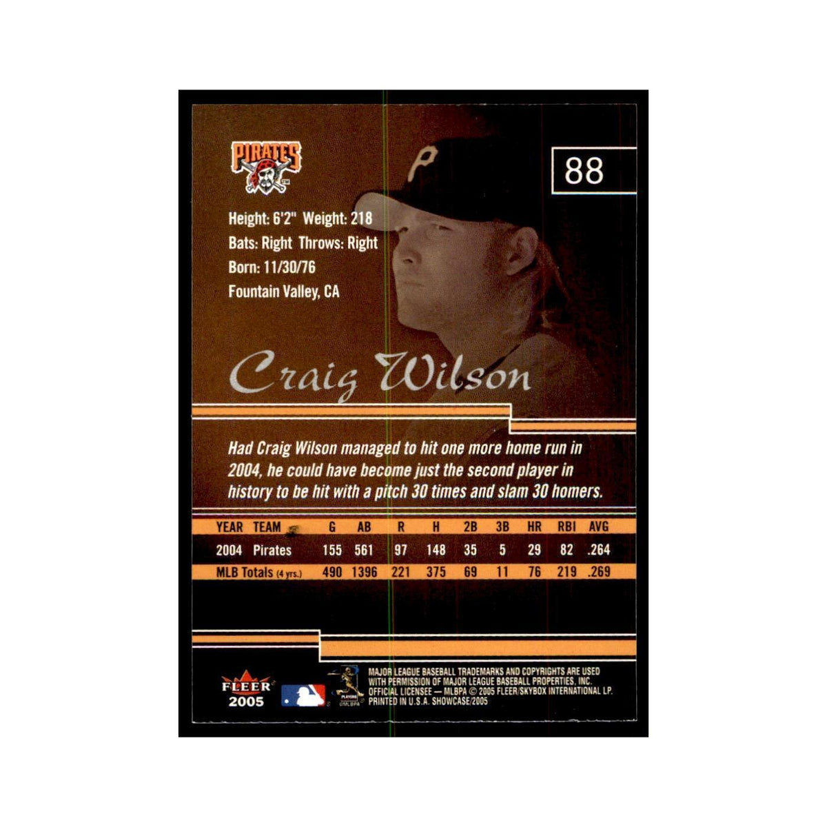 2005 Fleer Showcase Craig Wilson Baseball Cards #88