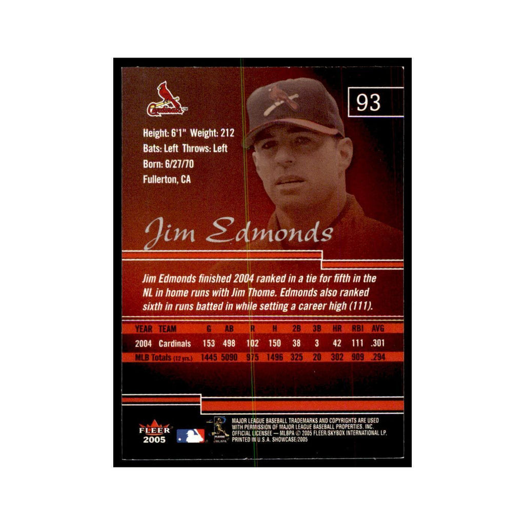 2005 Fleer Showcase Jim Edmonds Baseball Cards #93