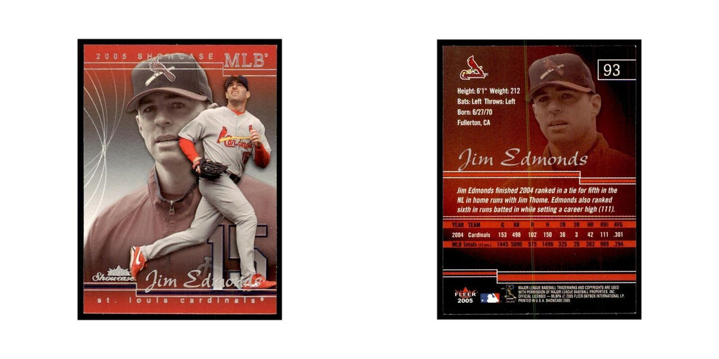 2005 Fleer Showcase Jim Edmonds Baseball Cards #93
