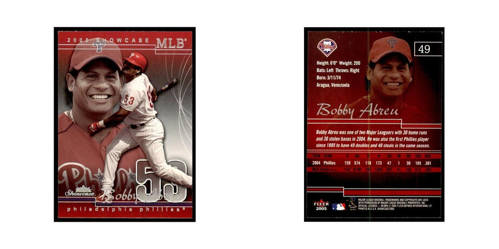 2005 Fleer Showcase Bobby Abreu Baseball Cards #49