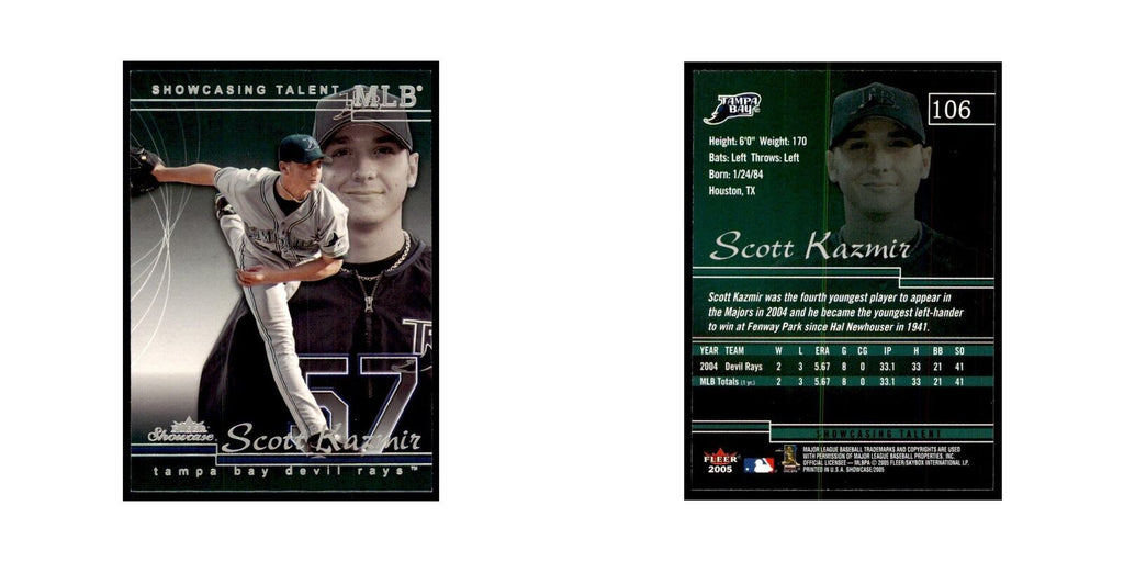 2005 Fleer Showcase Scott Kazmir Baseball Cards #106