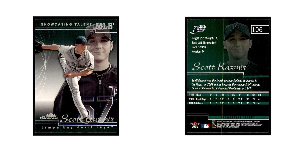 2005 Fleer Showcase Scott Kazmir Baseball Cards #106