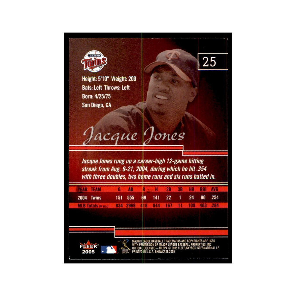 2005 Fleer Showcase Jacque Jones Baseball Cards #25