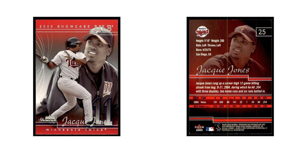2005 Fleer Showcase Jacque Jones Baseball Cards #25