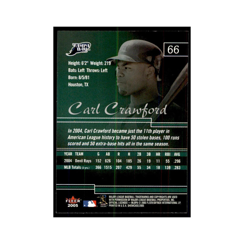 2005 Fleer Showcase Carl Crawford Baseball Cards #66