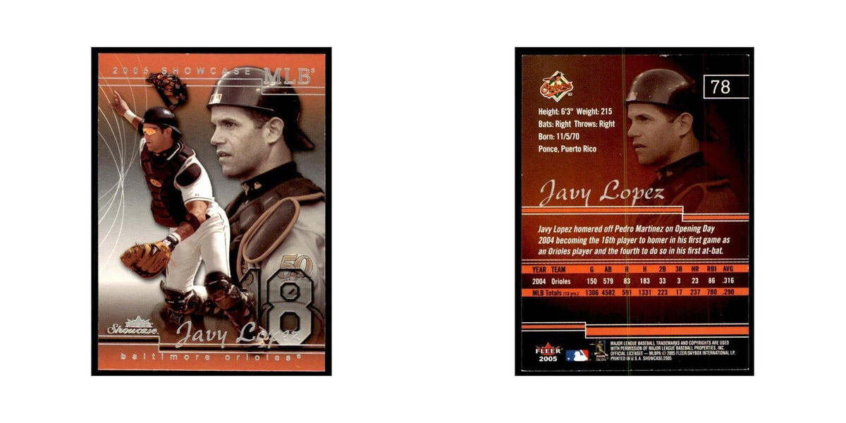 2005 Fleer Showcase Javy Lopez Baseball Cards #78